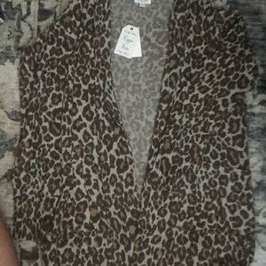 Brown leopard print sweater